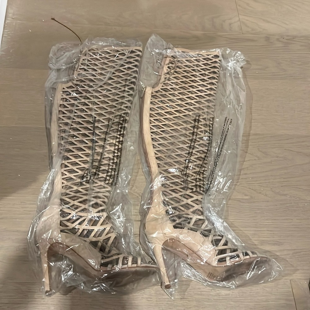 Over the knee nude gladiator Vince Camuto sandals